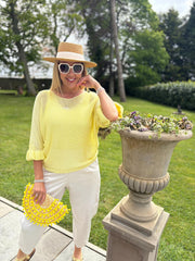 Lemon Ruffle Sleeve Knit Alexis