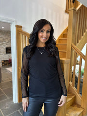 Black Mesh Top Sofia