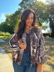 Chocolate Leopard Stripe Jacket Jordan