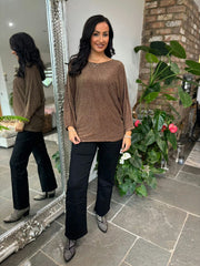 Gold Batwing Shimmer Top Darcie