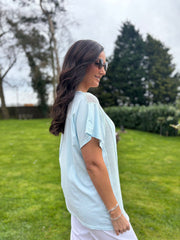 Light Blue Net Side Panel Top Willow