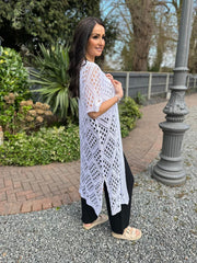 White Diamond Loose Knit Cardigan Eve Tillett s