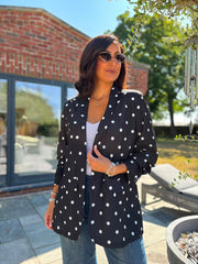 Black Polka Dot Take You Anywhere Jacket