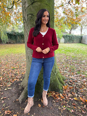 Wine Soft Knit Cardi Kesha