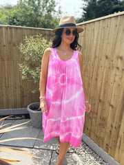 Lipstick Tie Dye Dress Krystal
