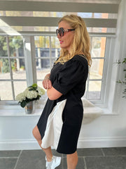 Black Contrast Side Panel Dress Venus
