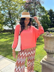 Coral Soft Fine Knit Doreen