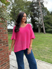 Lipstick Reverse Seam Lightweight Knit Jo