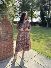 Wine Diamond Shimmer Dress Freya