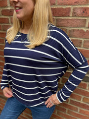 Navy Striped Top Annie