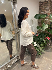 Stone Metallic Lightweight Knit Bella