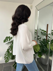 White Crew Neck Knit Kerry