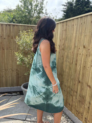 Green Tie Dye Dress Krystal