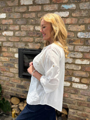 White Embroidered Floral Top Jasmine