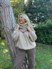 Camel Scarf Knit Aspen