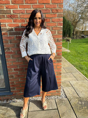 Navy Culottes Chloe