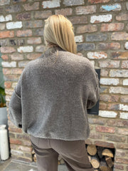 Mocha Leopard Tie Cardi Elsa