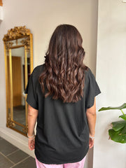 Black Net Side Panel Top Willow
