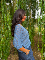 Denim Chevron Knit Anabelle