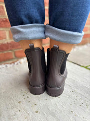 Chocolate Chelsea Style Wellie Boots