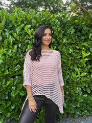 Rose Asymmetric Loose Knit Melody