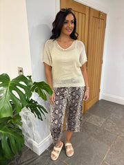 Stone Short Sleeve Loose Knit Kirsty