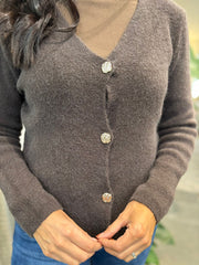 Chocolate Soft Knit Cardi Kesha