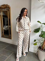 Cream Polka Dot Tracksuit Darla