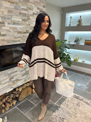 Chocolate Block Stripe Jumper Bethany