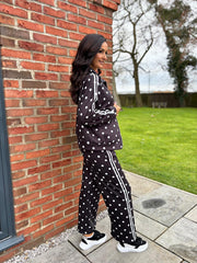 Black Polka Dot Tracksuit Darla