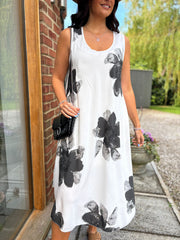 Black Floral Print Dress Yvonne