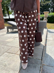 Chocolate Polka Dot Trousers Reagan