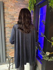 Navy Embellished Velour Tunic Sia