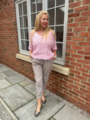 Pink Cosy Diamond Knit Sofia