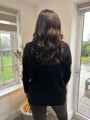 Black Heart Roll Neck Jumper Emmie