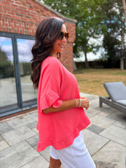 Coral Cotton Top Kimberly