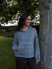 Blue Striped Hoodie Ella