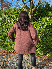 Rust Brushed Wool Coat Bridget