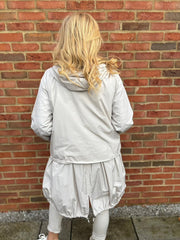 Stone Premium Hooded Mac Clementine