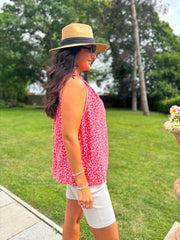 Coral Leopard Top Tiana