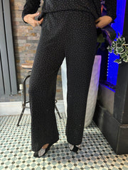 Black Diamante Shimmer Trousers Hazel