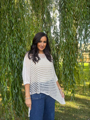 Stone Asymmetric Loose Knit Melody