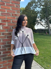 Clay Applique Floral Knit Tanya