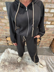 Black Leopard Stripe Co-Ord Cherish