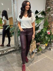 Wine Coated Trousers