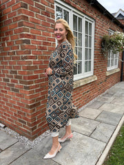 Teal Diamond Shimmer Cardigan Freya