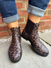 Leopard Chelsea Style Wellie Boots