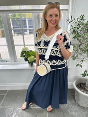 Navy Maxi Skirt Everly
