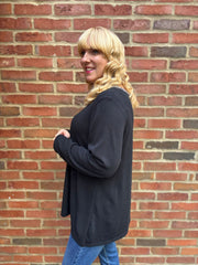 Black Speckle Knit Top Danielle