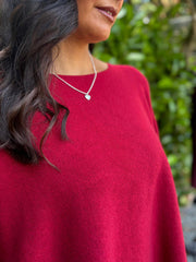 Wine Reverse Seam Round Neck Diana